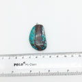 OOAK Silver Plated Stabilized Brazilian Turquoise Freeform Shaped Bezel Pendant "BTS9" - ~ 25mm x 42mm - Sold Individually , As Pictured