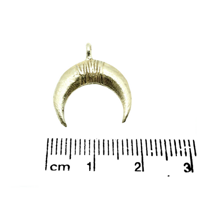 17mm X 20mm Gold Plated Copper Faux Wire Wrapped Crescent Shaped Pendant W/ Concave Back Components (one Ring) Sold Individually