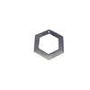 Large Gunmetal Plated Copper Open Cutout Thick Hex/Hexagon Shaped Components - Measuring 26mm x 30mm - Sold in Packs of 10 (183-GD)