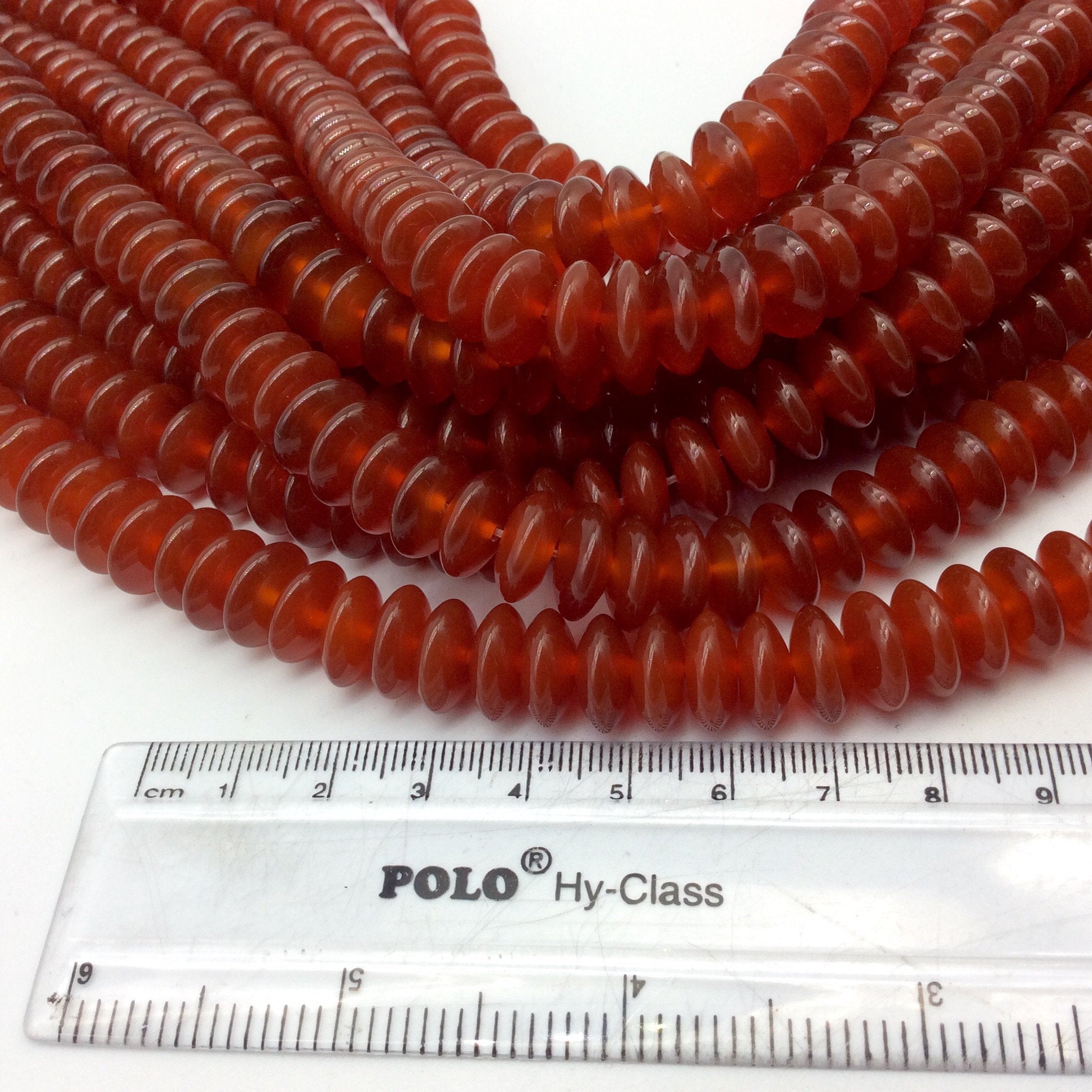 12mm Smooth Red Agate Saucer/Disc Shaped Beads with 1mm Holes - Sold by 14" Strands (~ 66 Beads) - Quality Gemstone!