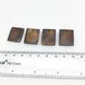 17mm x 32mm Brown Rectangle Shaped Lightweight Natural Ox Bone Pendant Component (Single-Drilled)