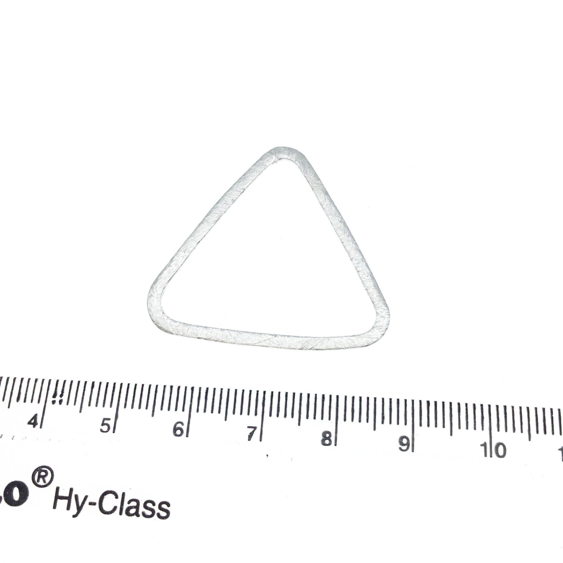 Large Sized Silver Plated Copper Open Rounded Triangle Shaped Components - Measuring 32mm x 33mm - Sold in Packs of 10 Components (221-GD)