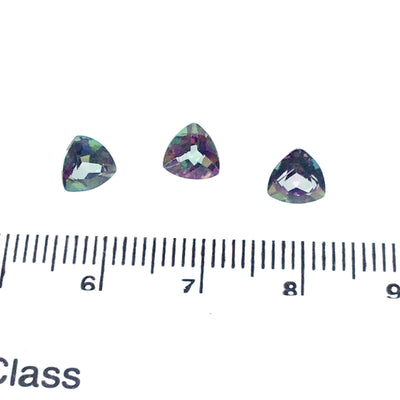 6mm Loose Trillion Cut Mystic Topaz Natural Gemstone - Sold Individually, Selected at Random