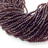 3mm x 4mm Faceted AB Burgundy Chinese Crystal Rondelle Shaped Beads - Sold by 17.5" Strands (Approx. 140 Beads)