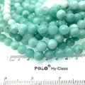 10mm Faceted Light Aqua/White Agate Round/Ball Shaped Beads - 15" Strand (Approximately 38 Beads) - Natural Semi-Precious Gemstone