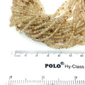 Holiday Special! 2.5mm x 2.5mm Faceted Natural Gold Rutilated Quartz  Round Beads - 13" Strand (~ 125 Beads)
