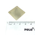 36mm x 36mm Gold Plated Blank Diamond Shaped Brushed Finish Copper Components - Sold in Packs of 10
