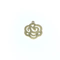 Small Sized Gold Plated Copper Open Fancy Rose Blossom Shaped Components - Measuring 23mm x 23mm - Sold in Packs of 10
