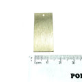 16mm x 35mm Gold Brushed Finish Blank Rectangle Shaped Plated Copper Components - Sold in Pre-Counted Bulk Packs of 10 Pieces