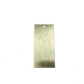 16mm x 35mm Gold Brushed Finish Blank Rectangle Shaped Plated Copper Components - Sold in Pre-Counted Bulk Packs of 10 Pieces