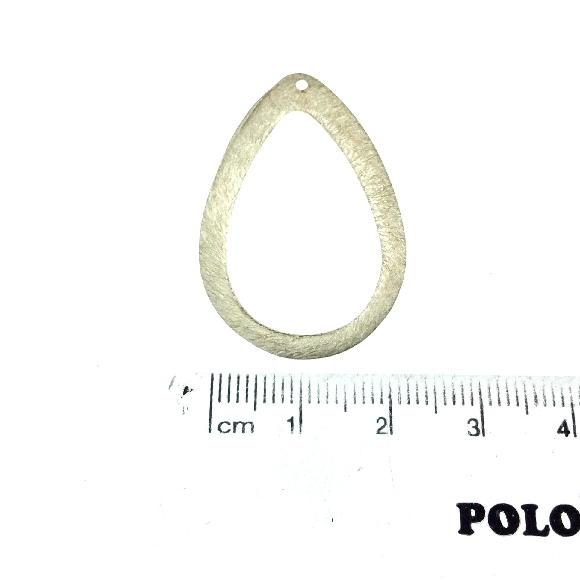 25mm x 37mm Gold Plated Copper Open Thick Teardrop Shaped Components with One Hole- Sold in Packs of 10 Components