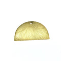Beadlanta Rich Gold Finish - 33mm x 20mm Blank Semi Circle Shaped Plated Copper Jewelry Components (one hole) - Sold in Packs of 2
