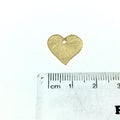 Beadlanta Rich Gold Finish - 15mm x 16mm Curved Blank Heart Pendant/Charm Plated Copper Jewelry Components - Sold in Packs of 2