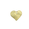 Beadlanta Rich Gold Finish - 15mm x 16mm Curved Blank Heart Pendant/Charm Plated Copper Jewelry Components - Sold in Packs of 2