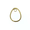 Beadlanta Rich Gold Finish - 22mm x 27mm Teardrop w/ Inner Ring Shaped Plated Copper Jewelry Components - Sold in Packs of 2