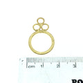 Beadlanta Rich Gold Finish-  17mm x 27mm Open Triple Rings/Bubbles Shaped Plated Copper Jewelry Components - Sold in Packs of 2