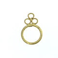 Beadlanta Rich Gold Finish-  17mm x 27mm Open Triple Rings/Bubbles Shaped Plated Copper Jewelry Components - Sold in Packs of 2