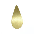 Beadlanta Rich Gold Finish - 26mm x 66mm Blank Teardrop Shaped Plated Copper Jewelry Components - Sold in Packs of Two