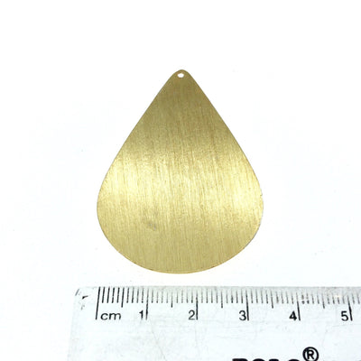 Beadlanta Rich Gold Finish - 38mm x 55mm Blank Teardrop Shaped Plated Copper Jewelry Components - Sold in Packs of 2
