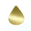 Beadlanta Rich Gold Finish - 38mm x 55mm Blank Teardrop Shaped Plated Copper Jewelry Components - Sold in Packs of 2