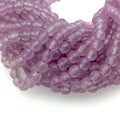 6mm Faceted Dyed Pale Orchid Natural Jade Round/Ball Shaped Beads with 1mm Beading Holes - Sold by 15.5" Strands (Approximately 63 Beads)
