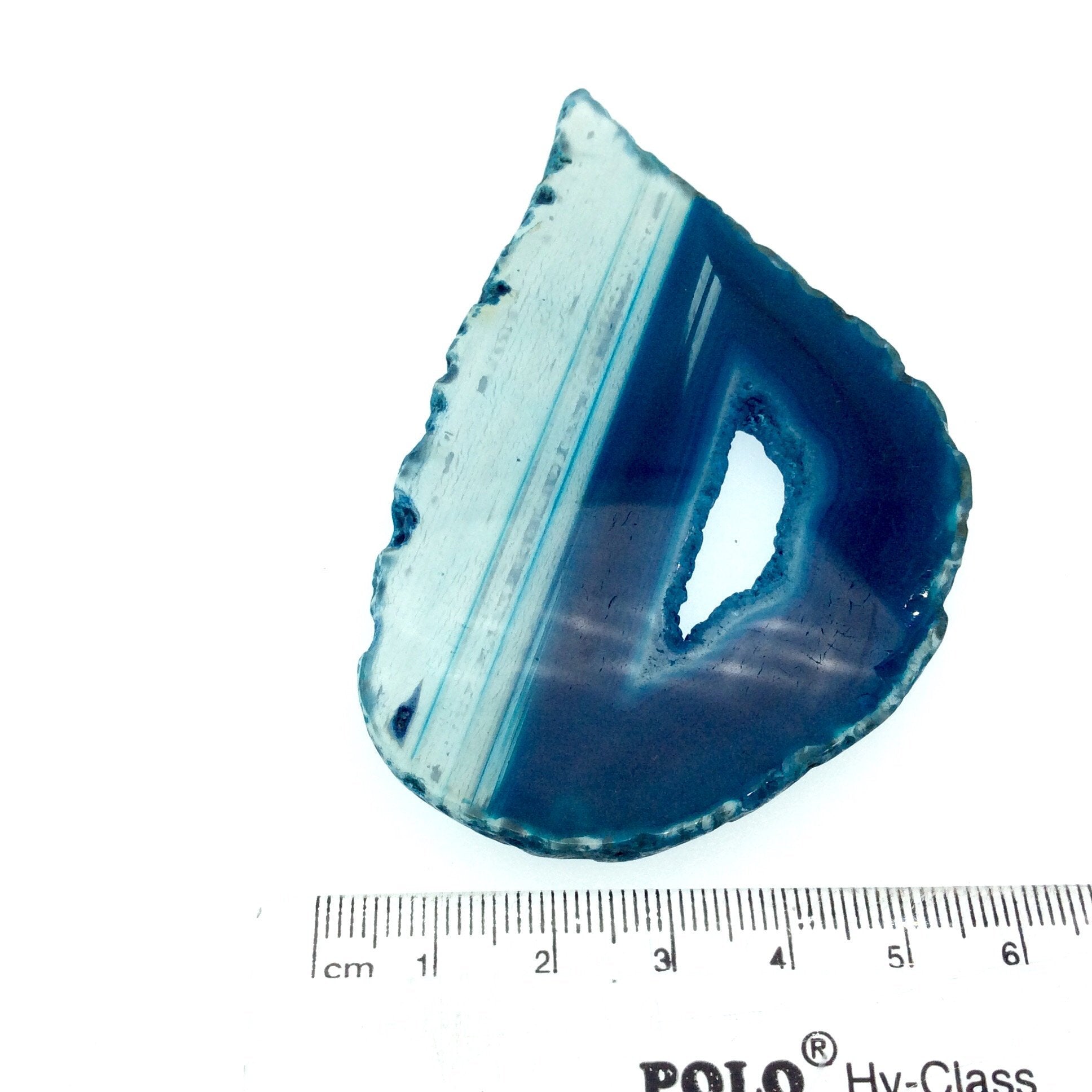OOAK Large Freeform Shaped UNDRILLED Open Aqua Blue/Green Agate Druzy "CHTA16" Slice Focal Pendant - 50mm x 90mm, Sold As Shown