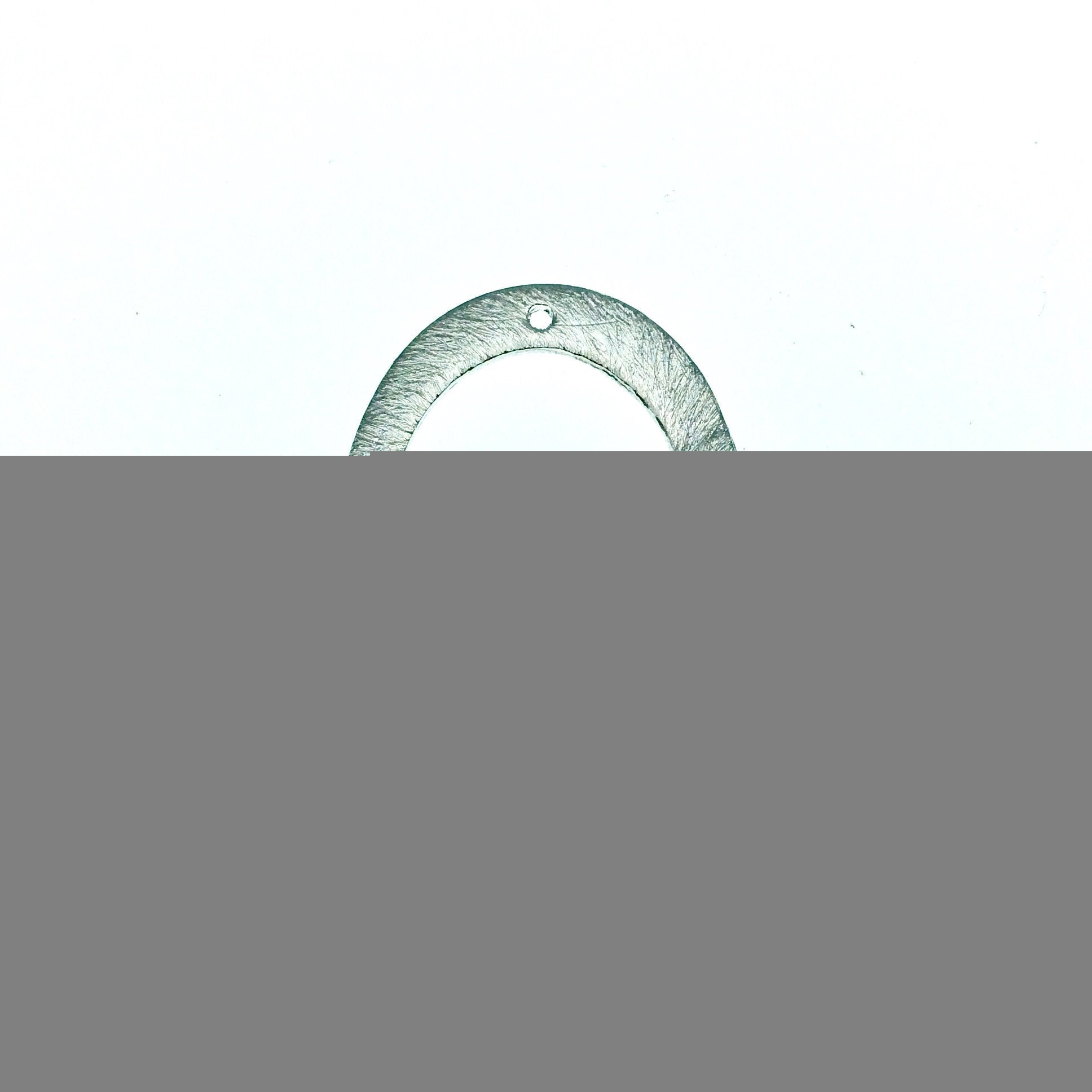 25mm x 33mm Gunmetal Brushed Finish Thick Open Oval Shaped Plated Copper Components - Sold in Pre-Counted Bulk Packs of 10 Pieces - (627-GM)