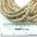 4mm x 8mm Smooth White/Ivory/Brown Howlite Rondelle Shaped Beads - Sold by 15" Strands (Approx. 84 Beads) - Quality Gemstone