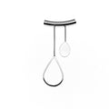 Silver Plated Tube Pendant - with Teardrop Embellishments - Measuring 25mm x 50mm with 5mm Hole - Sold Individually, Chosen at Random