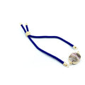 Cobalt Blue Half Finished Cord Bracelet with Gold Plated Tree of Life Sliding Stopper Bead - 115mm Single Cord Length, 8mm Stopper Bead