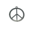 Gunmetal Plated Hippie Peace Sign Cutout Circle Shaped Brushed Finish Copper Components - Measuring 32mm x 32mm - Pack of 10 (441-GM)