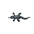 Gunmetal Plated CZ Cubic Zirconia Lizard Shaped Copper Connector - Measures 30mm, Approx.  - Sold Individually, RANDOM