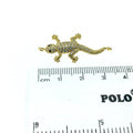 Gold Plated CZ Cubic Zirconia Lizard Shaped Copper Connector - Measures 30mm, Approx.  - Sold Individually, RANDOM