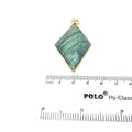 OOAK Gold Plated Faceted Flat Back Labradorite Diamond  Bezel Pendant &quot;LD13&quot;- Measures 28mm x 45mm Approx. - Natural Gemstone