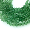 8mm Faceted Dyed Sage Green Agate Round/Ball Shape Beads with 1mm Holes - Sold by 15" Strands (Approx. 48 Beads) - High Quality Gemstone