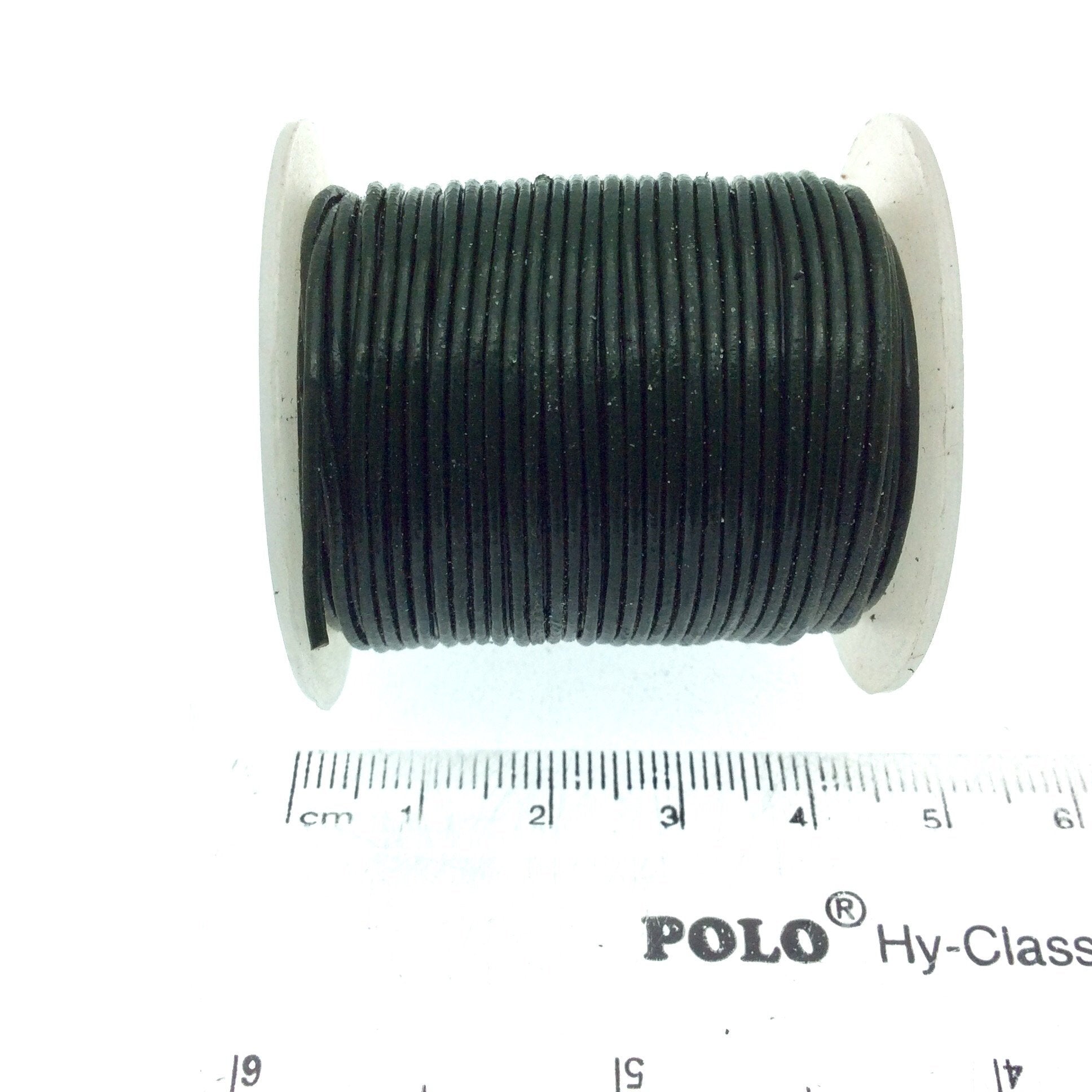 FULL SPOOL - Dark Green Leather Cord - Measuring .5mm - 25 yards per spool - Round Leather Jewelry Cord