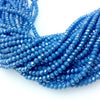 Chinese Crystal 3mm x 4mm Faceted Opaque Periwinkle Blue Glass Rondelle Beads - 12.75" Strand (Approximately 100 Beads) - Sold by the Strand