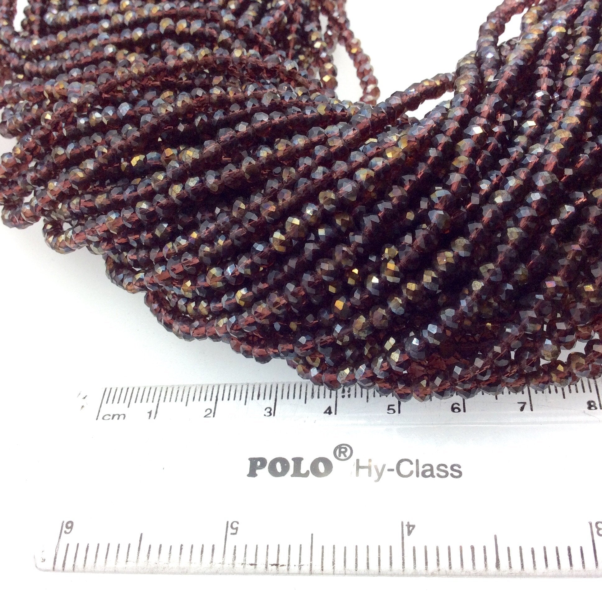 Chinese Crystal Beads Rondelle Shape 4mm X 3mm Light Brown 140