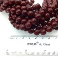 10mm Faceted Dyed Macintosh Red Natural Jade Round/Ball Shape Beads with 1mm Beading Holes - Sold by 14.5" Strands (Approximately 38 Beads)