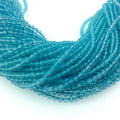 Holiday Special! 3mm x 3mm Faceted Natural Blue Quartz  Round Beads - 13" Strand (~ 122 Beads)