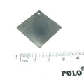 26mm x 26mm Gunmetal Plated Blank Diamond Shaped Brushed Finish Copper Components - Sold in Packs of 10
