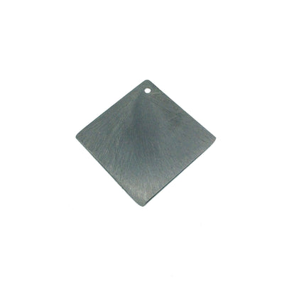 26mm x 26mm Gunmetal Plated Blank Diamond Shaped Brushed Finish Copper Components - Sold in Packs of 10