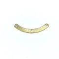 5mm x 40mm Gold Brushed Curved Shaped Connector with 3 Holes Plated Copper Components - Sold in Pre-Counted Bulk Packs of 10 Pieces