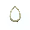 25mm x 37mm Gold Plated Copper Open Thick Teardrop Shaped Components with One Hole- Sold in Packs of 10 Components