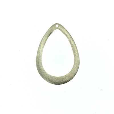 25mm x 37mm Gold Plated Copper Open Thick Teardrop Shaped Components with One Hole- Sold in Packs of 10 Components