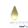 Beadlanta Rich Gold Finish - 26mm x 66mm Blank Teardrop Shaped Plated Copper Jewelry Components - Sold in Packs of Two