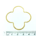 Beadlanta Rich Gold Finish - 50mm Open Quatrefoil/Clover Shaped Plated Copper Jewelry Components - Sold in Packs of 2