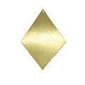 Beadlanta Rich Gold Finish - 46mm x 64mm Large Blank Diamond/Kite Shaped Plated Copper Jewelry Components - Sold in Packs of Two