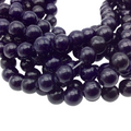 10mm Smooth Dyed Dark Purple Natural Jade Round/Ball Shape Beads with 1mm Beading Holes - Sold by 14.5" Strands (Approximately 37 Beads)