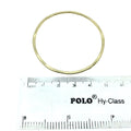 Jewelry Findings 51mm Gold Brushed Finish Open Hammered Circle/Ring/Hoop Shaped Plated Copper Components Sold in Packs of 10 Pieces (660-GD)